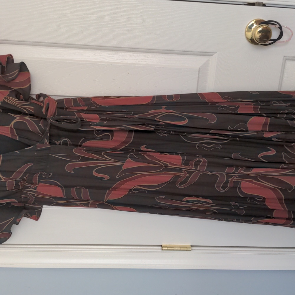 Free People Maxi Dress with Art Nouveau Pattern